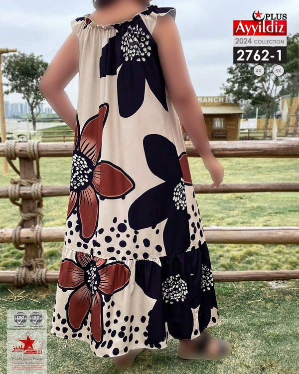 پیراهن راحتی زنانه سایز بزرگ کد 2762