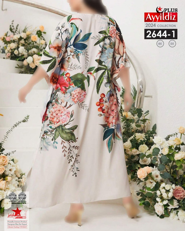 پیراهن ساحلی مانتو سایز بزرگ کد 2644/1