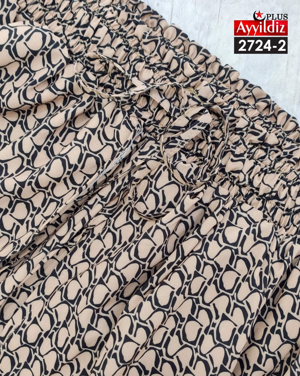 دامن شلواری چاکدار زنانه سایز بزرگ کد 2724/2