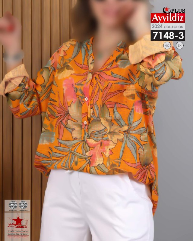 شومیز مجلسی خنک زنانه سایز بزرگ کد 7148/3
