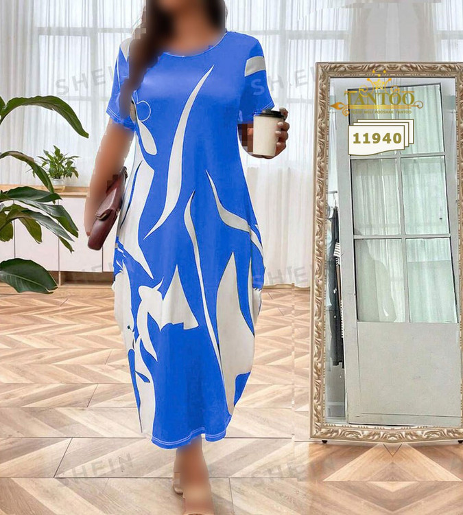 پیراهن ساحلی زنانه سایز بزرگ کد 11940