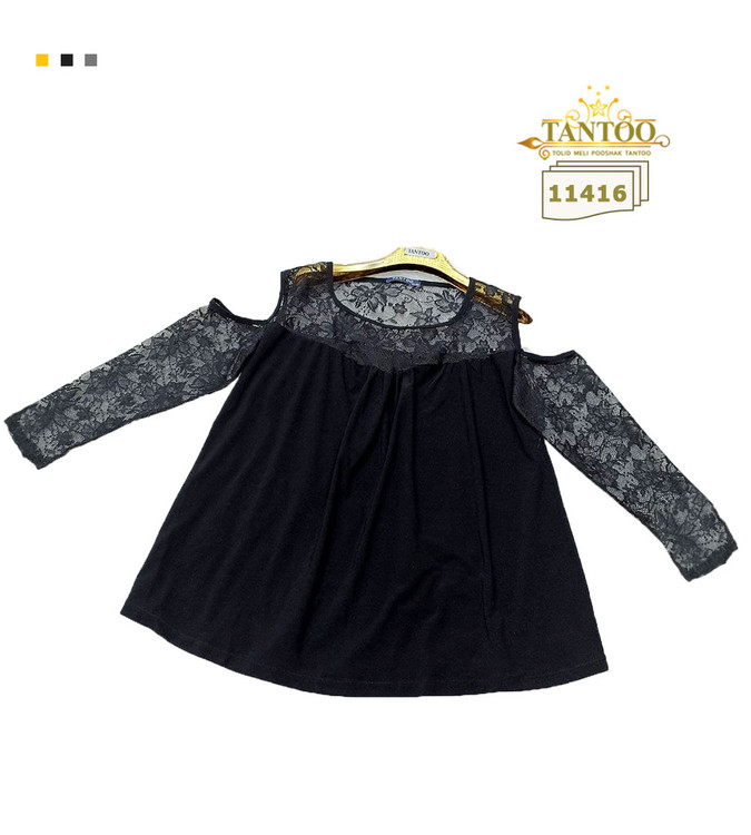 شومیز مجلسی زنانه سایز بزرگ کد 11416