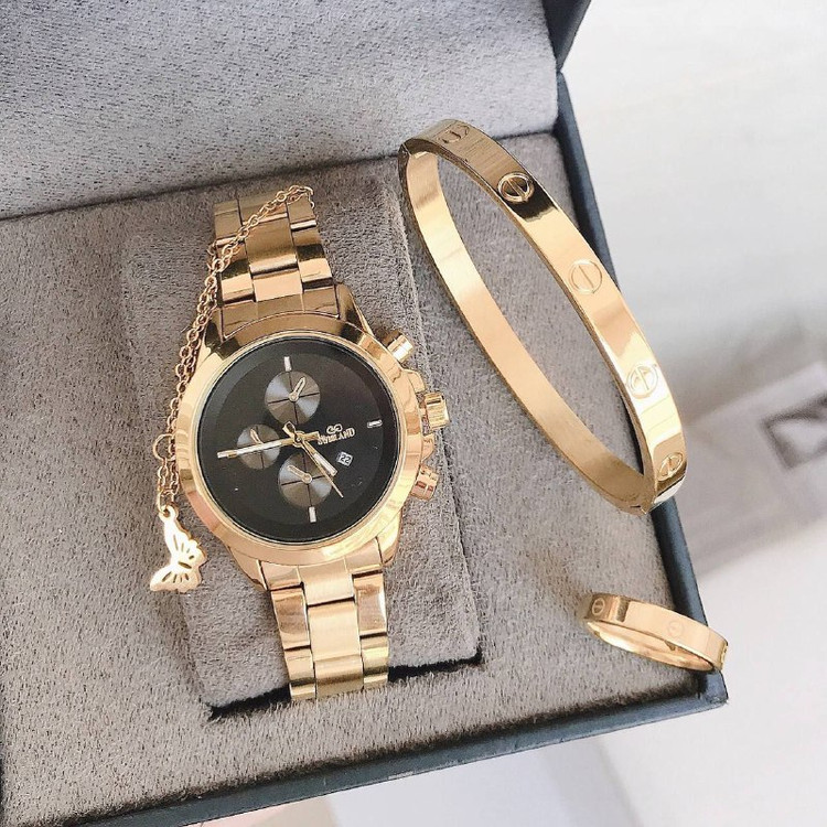 ست ساعت مچی زنانه + ست زیورآلات کد 1857