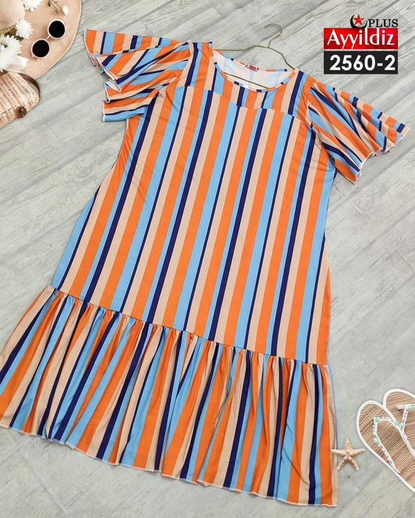 پیراهن مجلسی ساحلی زنانه سایز بزرگ کد 2560