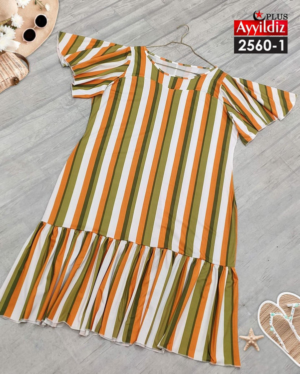 پیراهن مجلسی ساحلی زنانه سایز بزرگ کد 2560