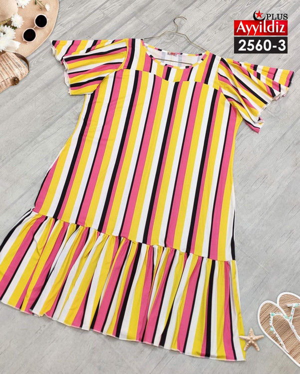 پیراهن مجلسی ساحلی زنانه سایز بزرگ کد 2560