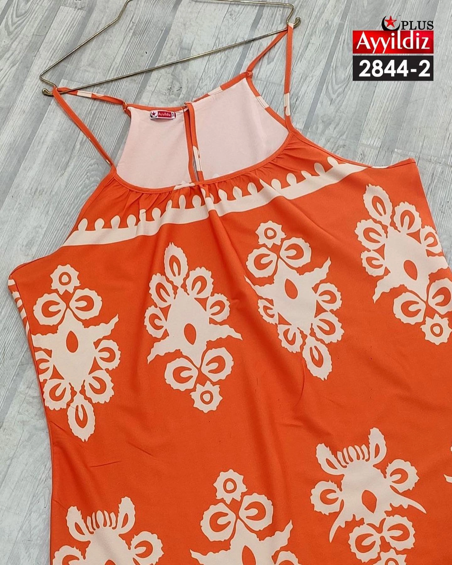 پیراهن ساحلی بندی سایز بزرگ کد 2844