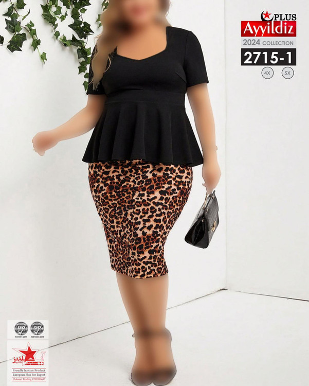 بلوز دامن مجلسی سایز بزرگ کد 2715