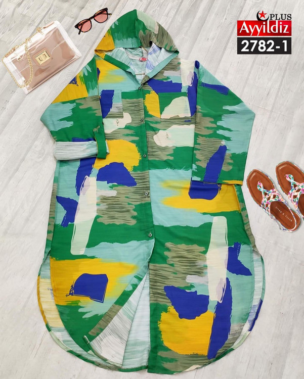 مانتو نخی خنک سایز بزرگ کد 2782