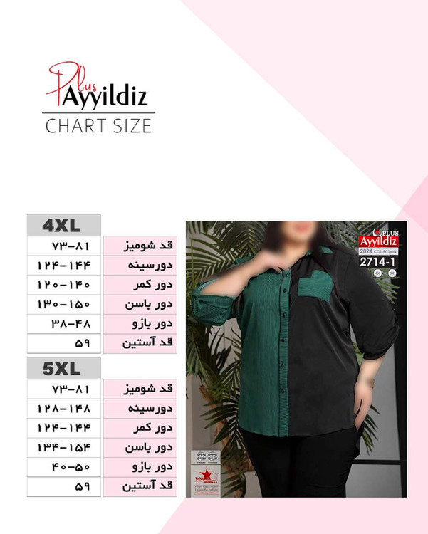 شومیز مجلسی زنانه سایز بزرگ کد 2714