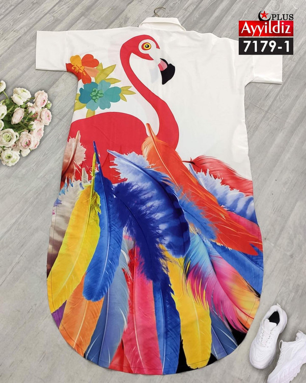 مانتو پیراهن زنانه سایز بزرگ کد 7179