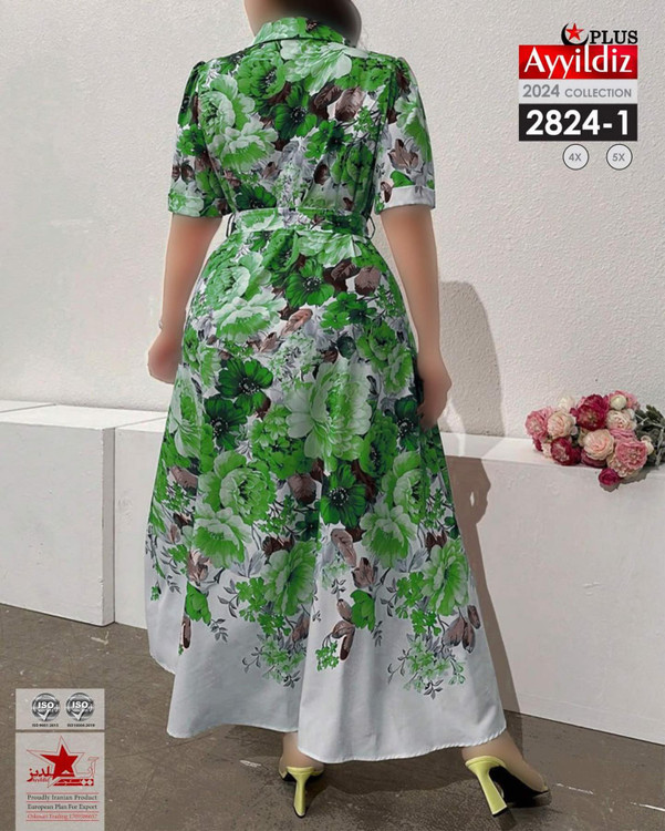 پیراهن مجلسی زنانه سایز بزرگ کد 2824