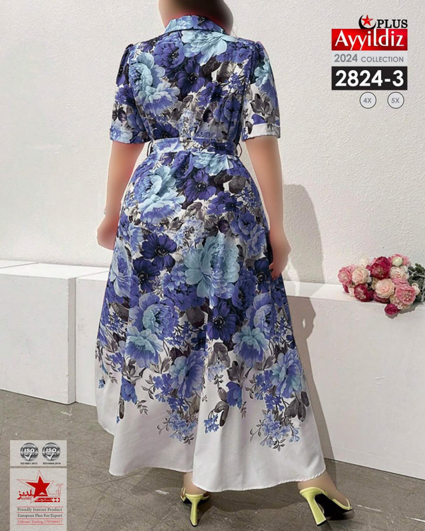 پیراهن مجلسی زنانه سایز بزرگ کد 2824