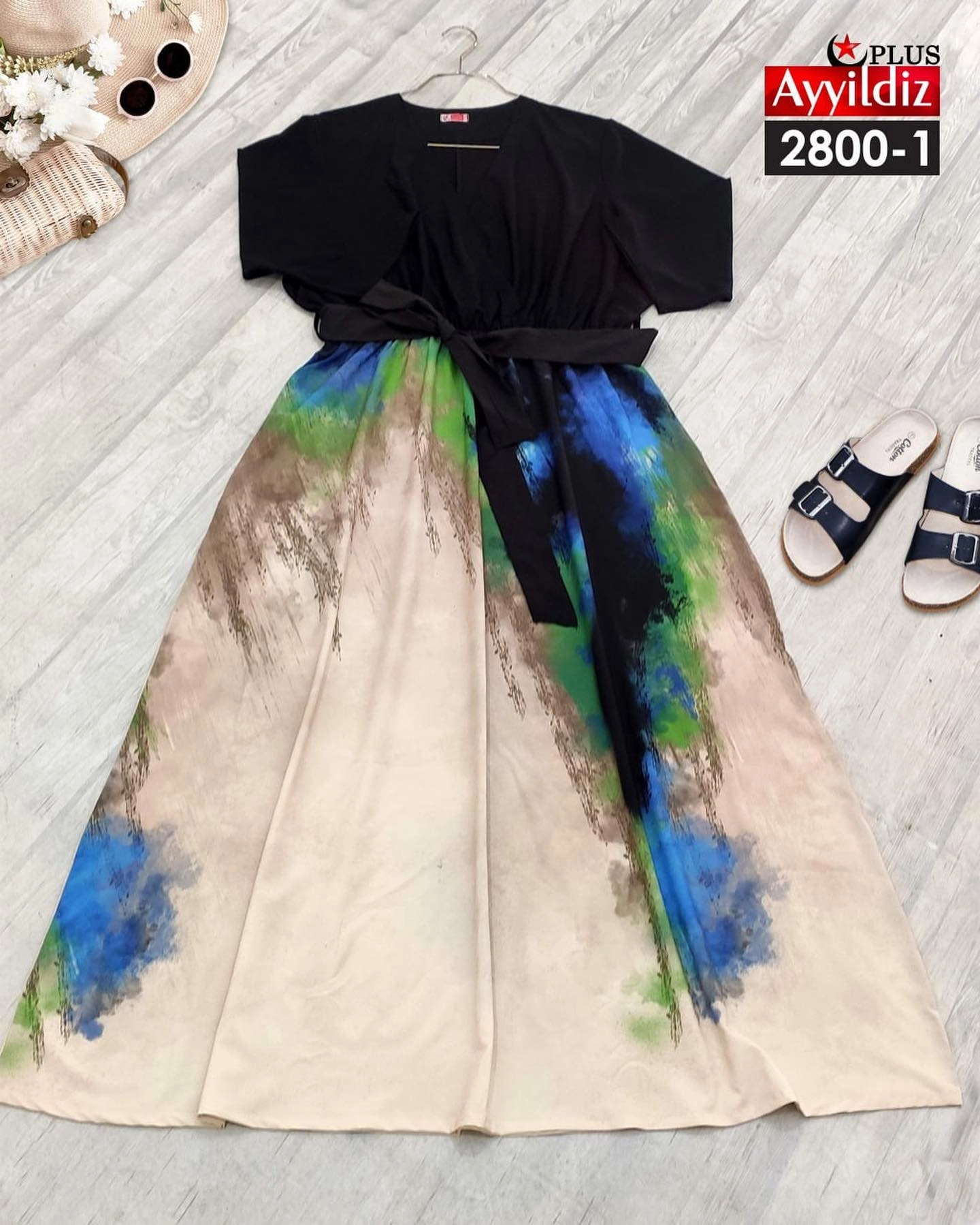 پیراهن مجلسی زنانه سایز بزرگ کد 2800