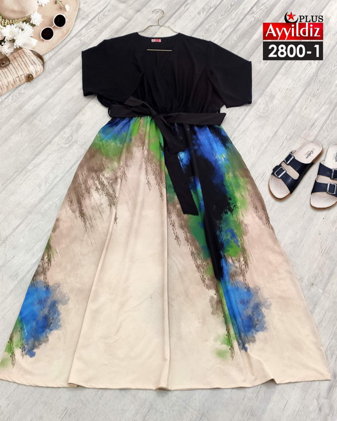 پیراهن مجلسی زنانه سایز بزرگ کد 2800