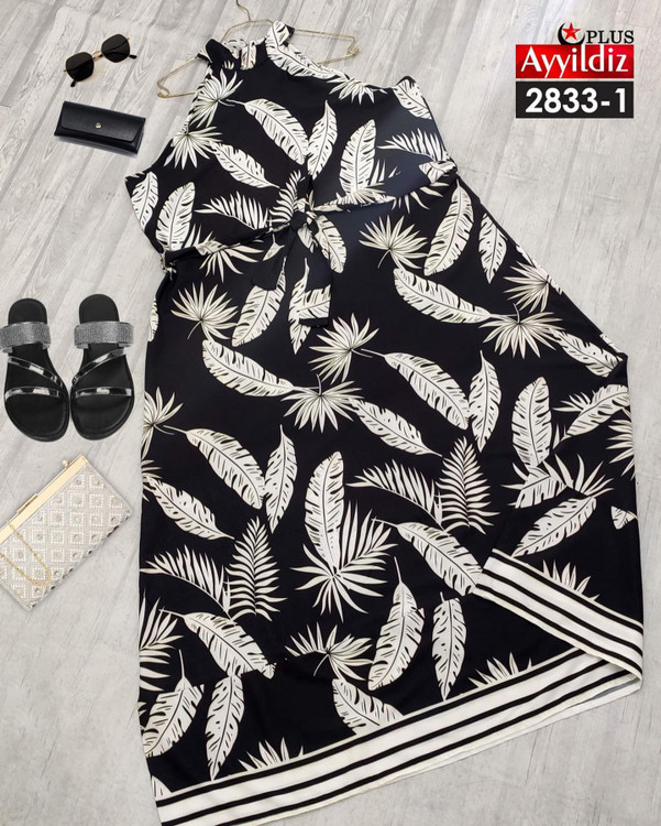 پیراهن مجلسی ساحلی سایز بزرگ کد 2833