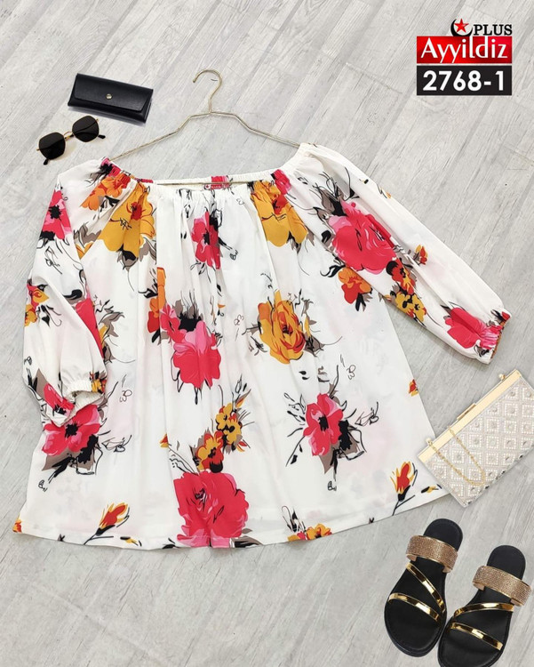 شومیز مجلسی زنانه سایز بزرگ کد 2768