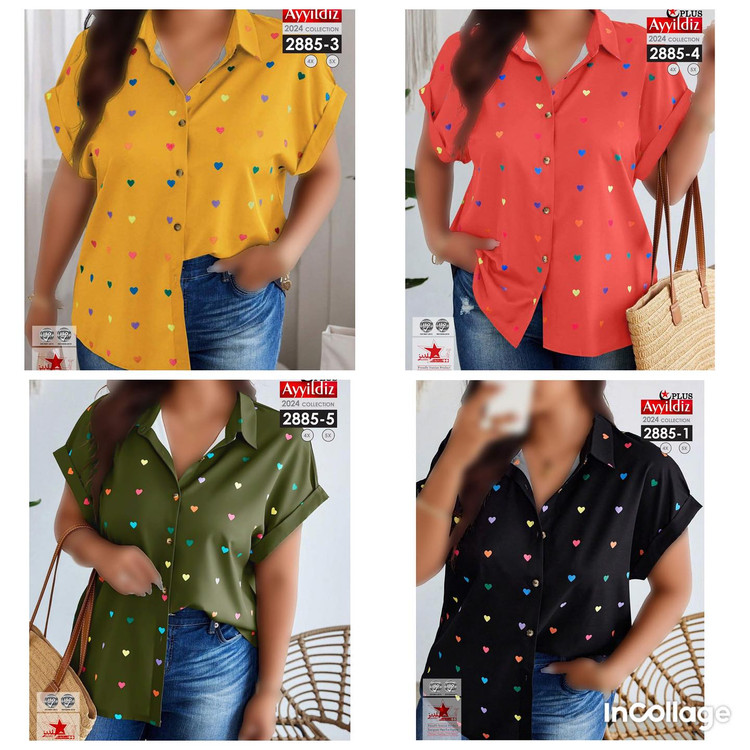 شومیز مجلسی زنانه سایز بزرگ کد 2885