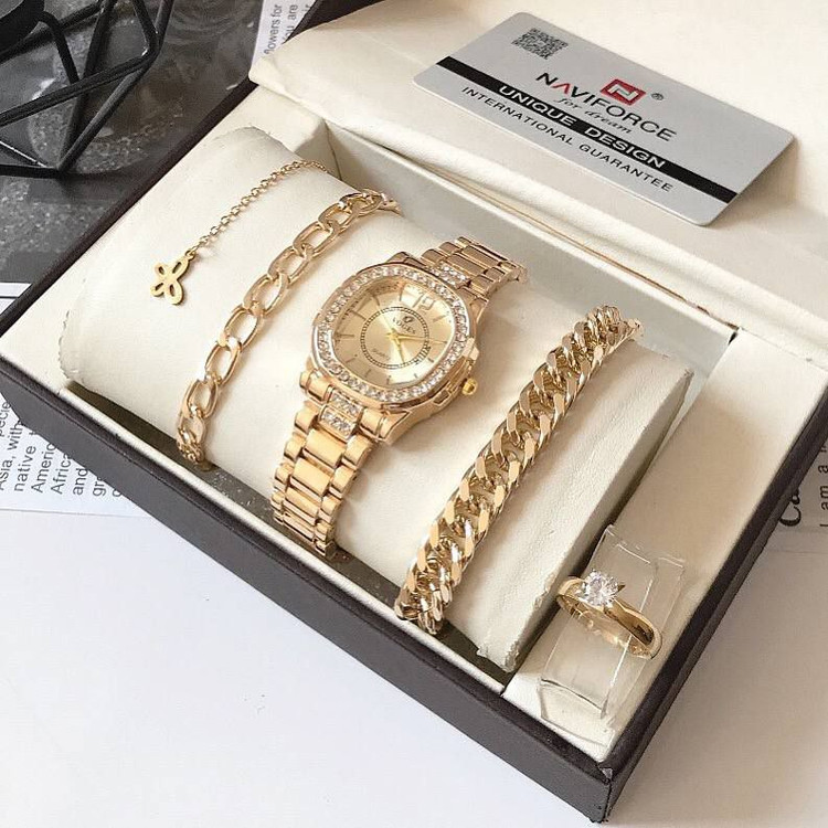 ست ساعت زنانه استیل رنگ ثابت مارک VOGES کد 4251