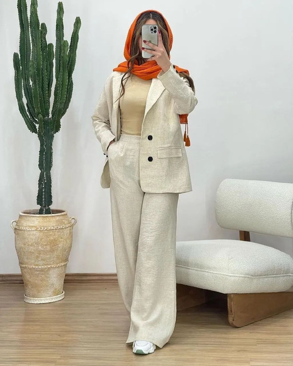 ست کت و شلوار زنانه اسپرت مدل فروردین