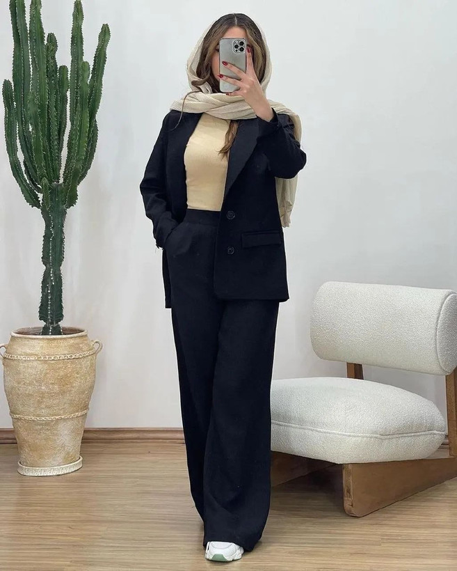 ست کت و شلوار زنانه اسپرت مدل فروردین