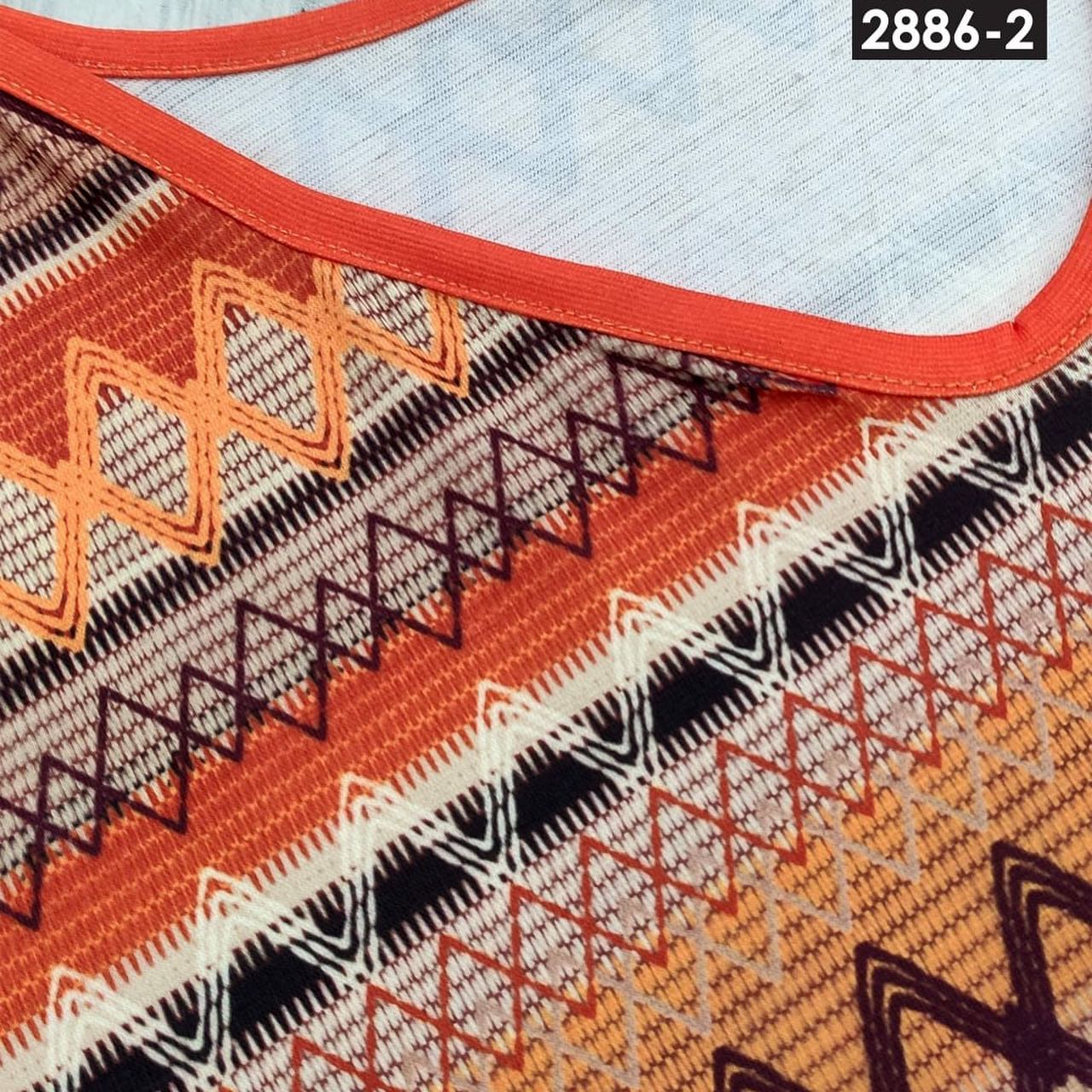 تاپ حلقه ای یقه هفت زنانه سایز بزرگ کد 2886