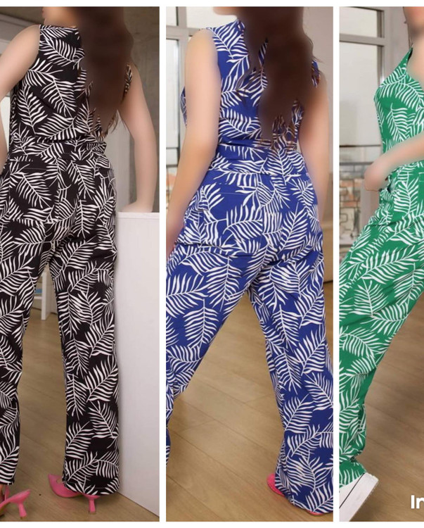 ست جلیقه شلوار خنک زنانه سایز بزرگ کد 2855