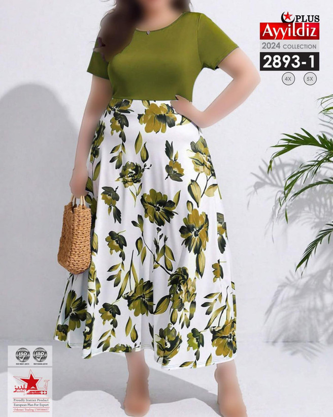 پیراهن مجلسی زنانه سایز بزرگ کد 2893