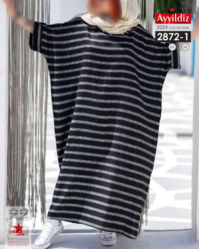 پیراهن /مانتو آزاد زنانه سایز بزرگ کد 2872