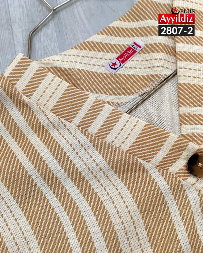 مانتو کتی جلو دکمه زنانه سایز بزرگ کد 2807