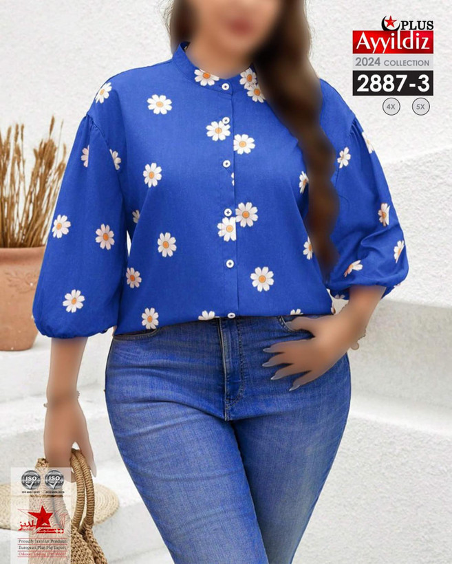 شومیز مجلسی زنانه سایز بزرگ کد 2887