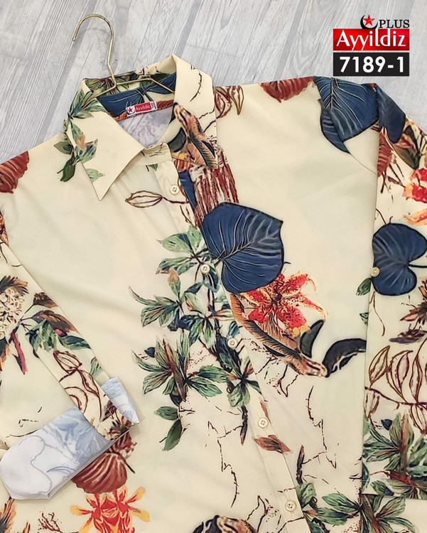 مانتو / تونیک / جلو دکمه زنانه سایز بزرگ کد 7189