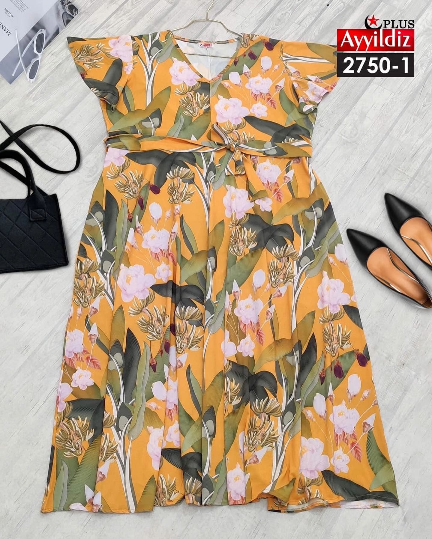 پیراهن مجلسی زنانه سایز بزرگ کد 2750
