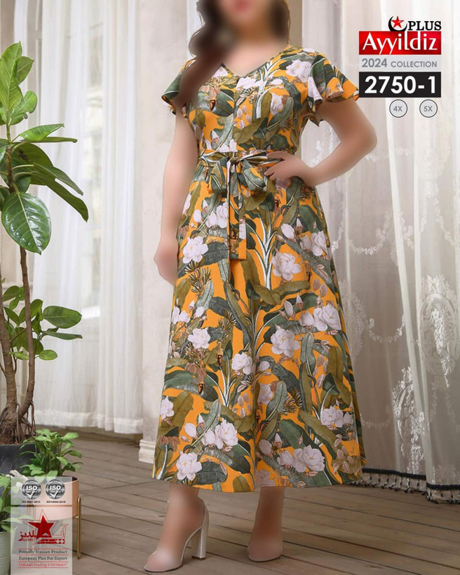 پیراهن مجلسی زنانه سایز بزرگ کد 2750