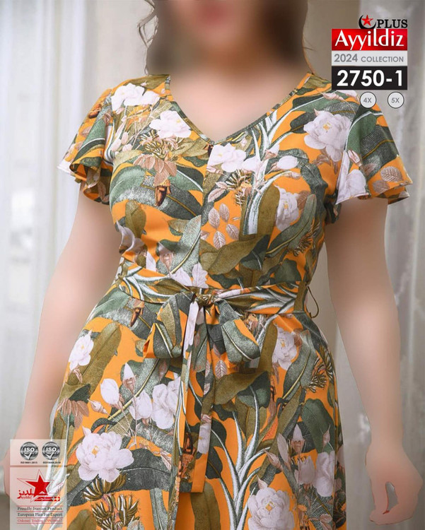 پیراهن مجلسی زنانه سایز بزرگ کد 2750