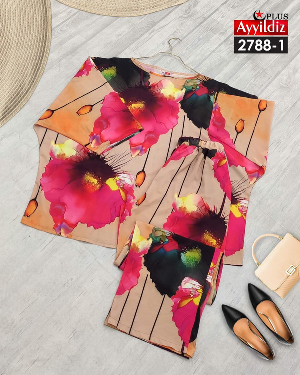 ست بلوز شلوار خنک زنانه سایز بزرگ کد 2788