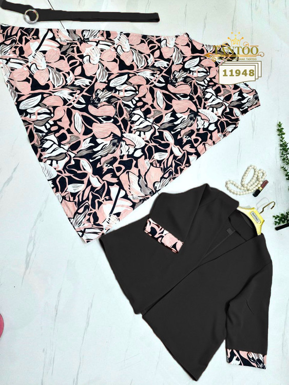 ست پیراهن و کت مجلسی زنانه سایز بزرگ کد 11948/3