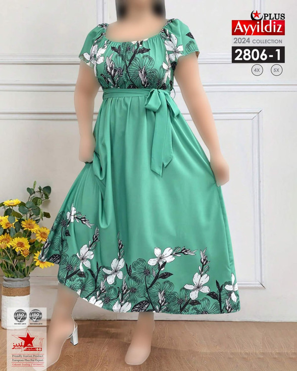 پیراهن ساحلی زنانه سایز بزرگ کد 2806