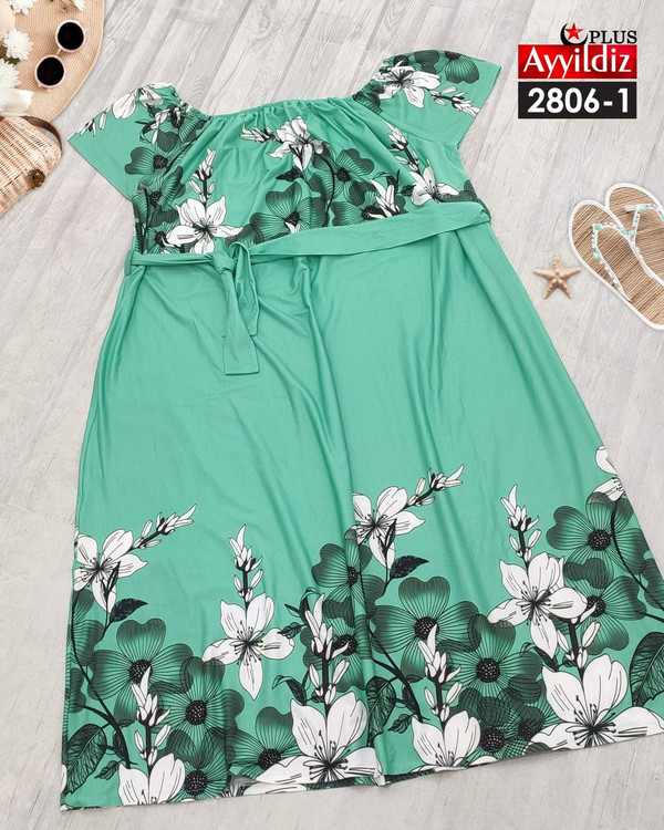 پیراهن ساحلی زنانه سایز بزرگ کد 2806