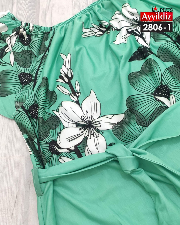 پیراهن ساحلی زنانه سایز بزرگ کد 2806