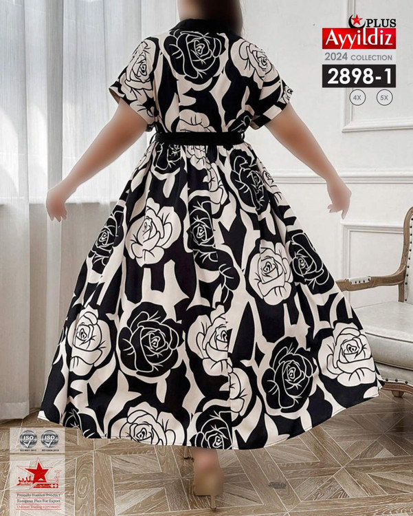 پیراهن مجلسی زنانه سایز بزرگ کد 2898