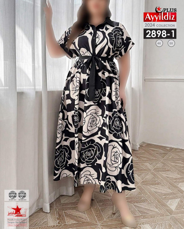 پیراهن مجلسی زنانه سایز بزرگ کد 2898