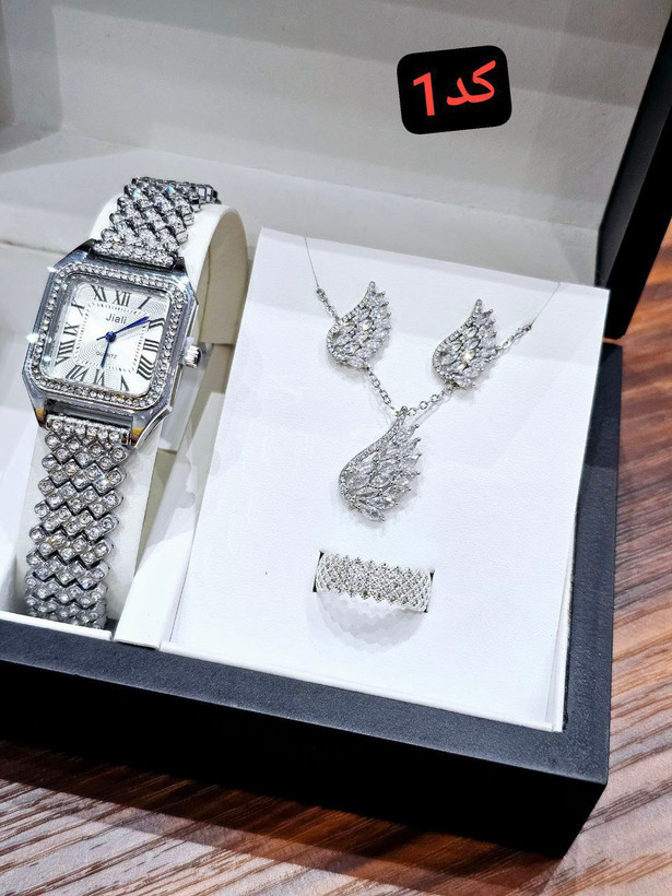ست ساعت شیک زنانه مدل جواهری کد 1583
