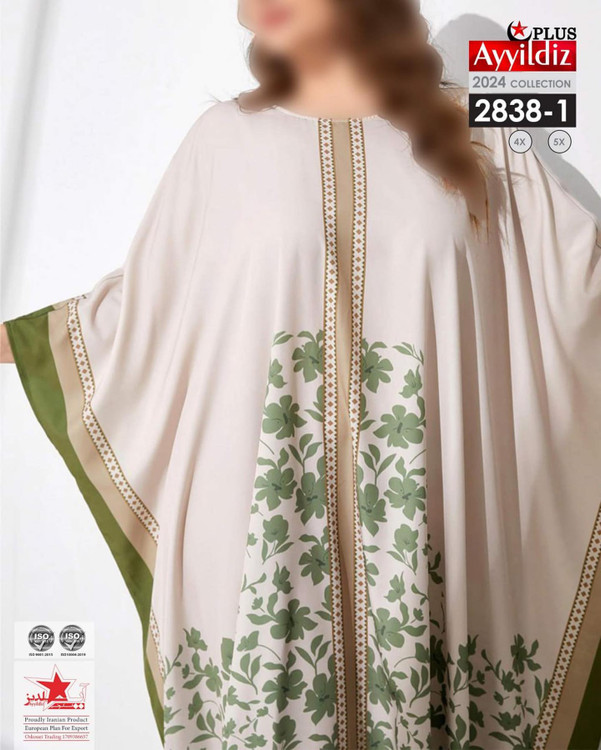 پیراهن /مانتو/پانچ آزاد سایز بزرگ کد 2838