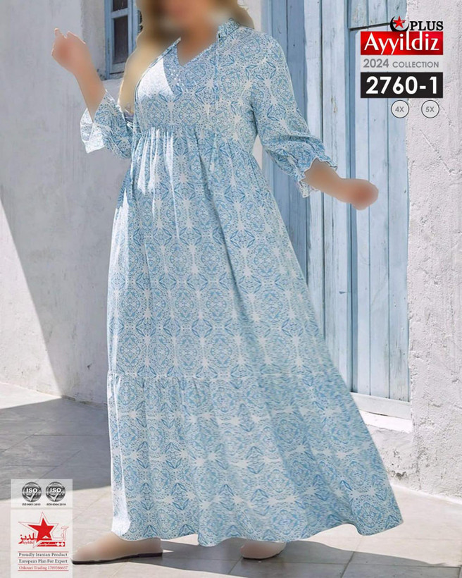 پیراهن مجلسی سایز بزرگ کد 2760