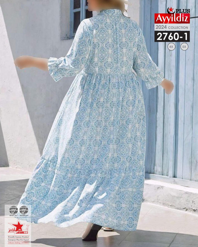 پیراهن مجلسی سایز بزرگ کد 2760