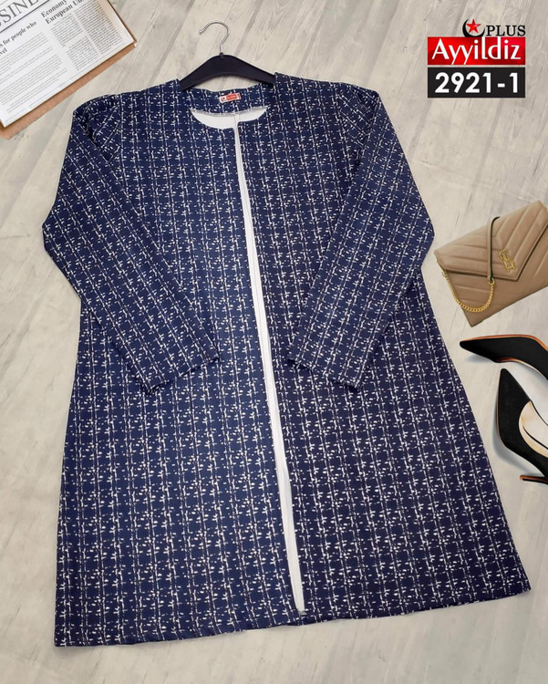 مانتو کتی مجلسی زنانه سایز بزرگ کد 2921