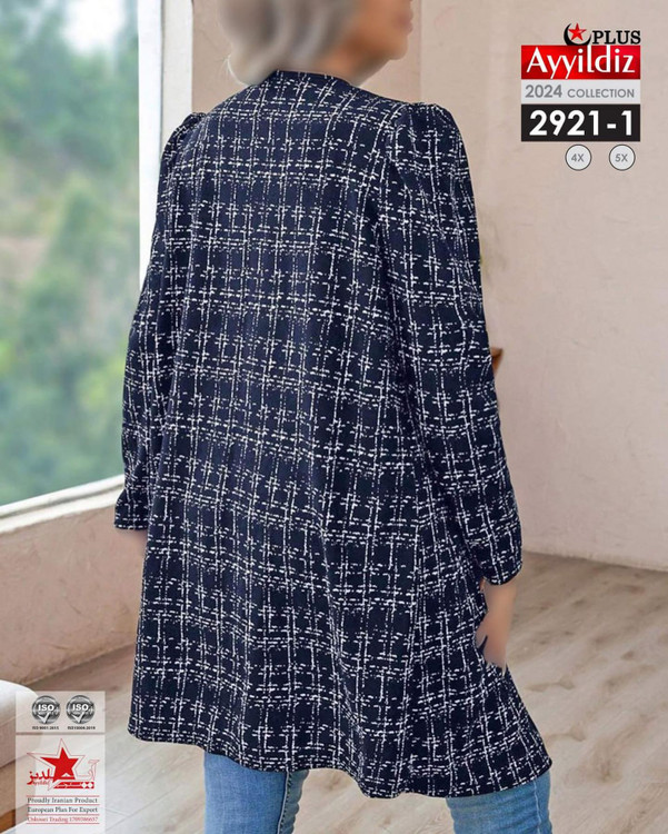 مانتو کتی مجلسی زنانه سایز بزرگ کد 2921