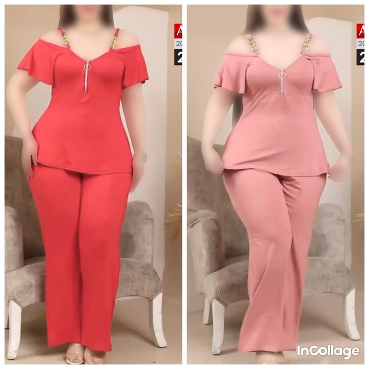 ست بلوز شلوار مجلسی سایز بزرگ کد 2914