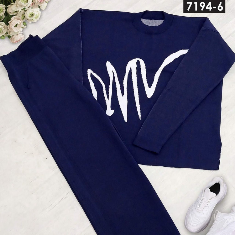 ست بلوز شلوار بافت پاییزه سایز بزرگ کد 7194/1